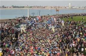 People running the Great South Run