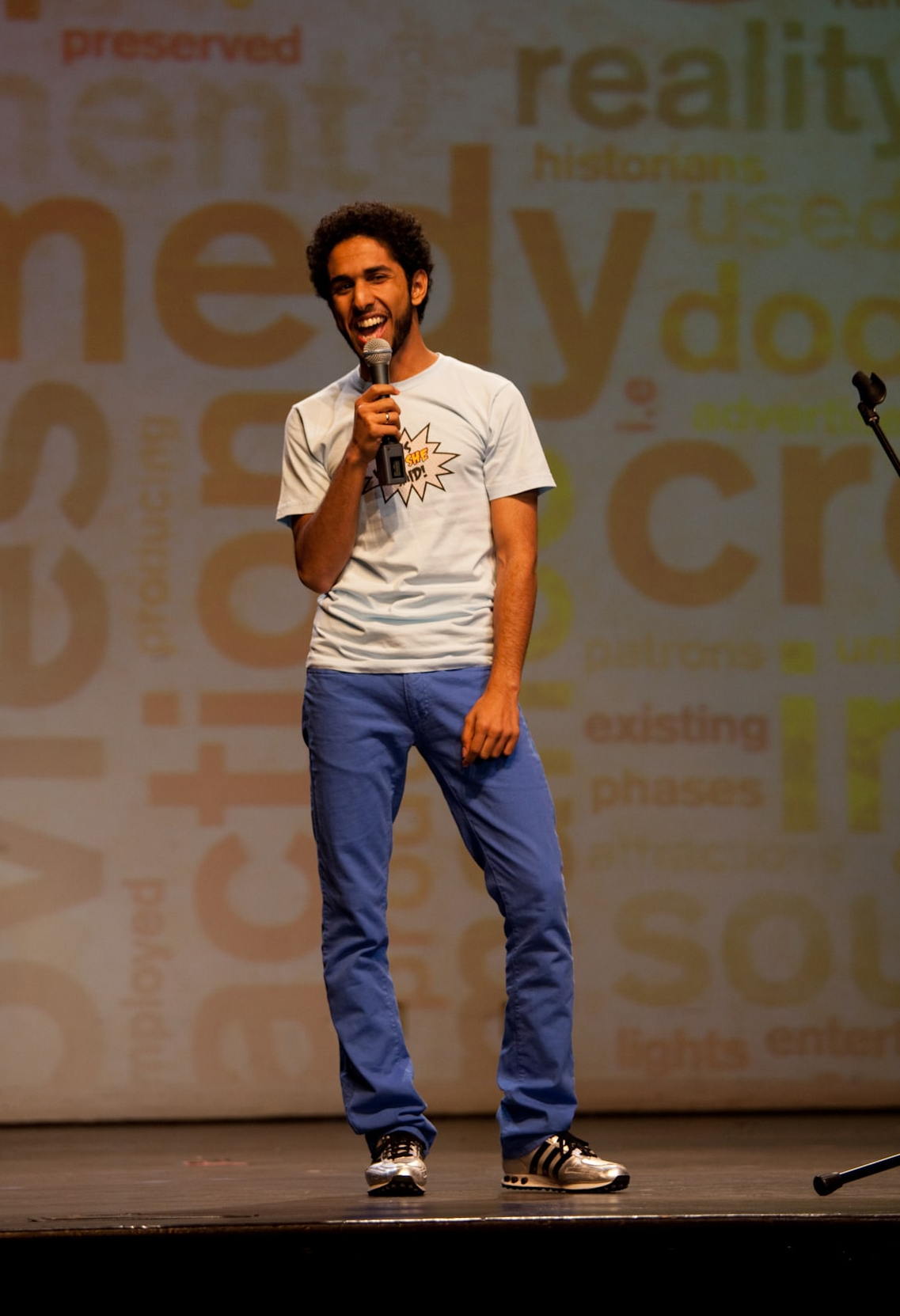Man doing stand up comedy