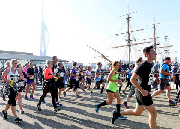 Runners competing in the Great South Run